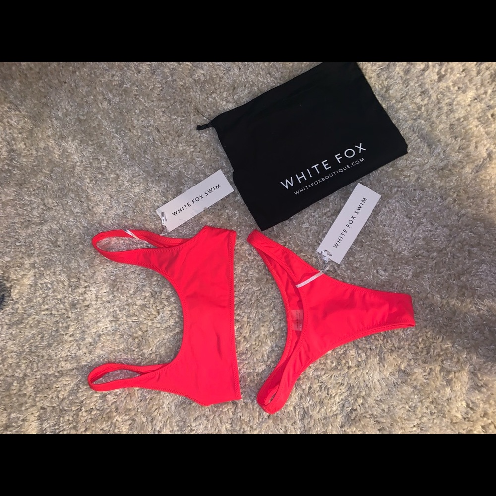 White fox swimsuit